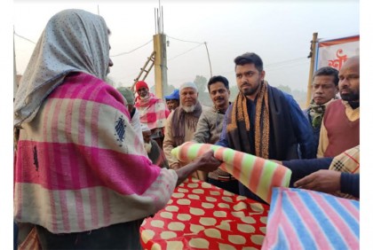 
নালিতাবাড়ীতে শীতার্তদের মাঝে কম্বল বিতরণ