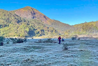 মুন্নারের তাপমাত্রা নামল শূন্য ডিগ্রির নীচে