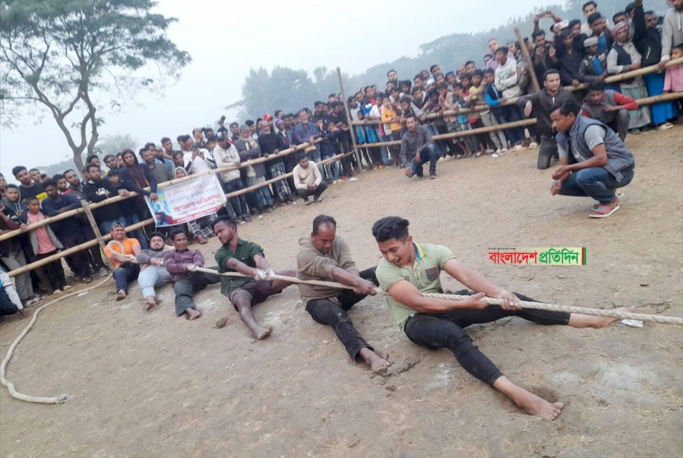 বিশ্বনাথে ঐতিহ্যবাহী রশিটান খেলা অনুষ্ঠিত