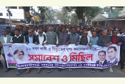 ঝিনাইদহে বিএনপির বিক্ষোভ মিছিল ও সমাবেশ