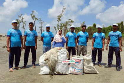৪৮ দিনে কুয়াকাটায় ১ হাজার ৯৩ কেজি বর্জ্য অপসারণ
