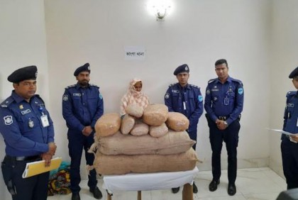 ভাঙ্গায় ৬৪ কেজি গাঁজাসহ নারী গ্রেফতার 