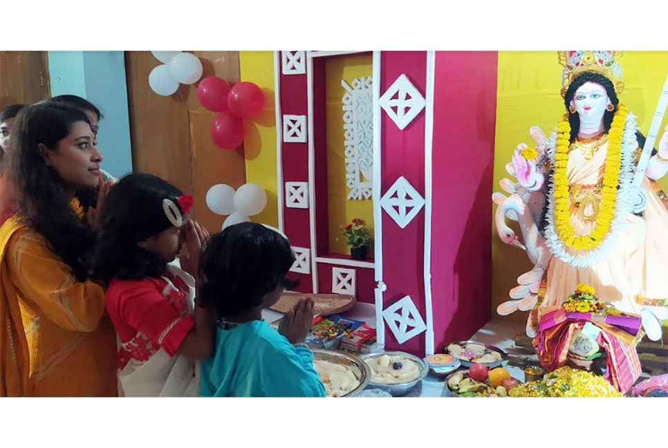 হবিগঞ্জে সরস্বতী পূজা উদযাপন