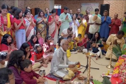 সিডনিতে বিদ্যাদেবী সরস্বতী অর্চনা