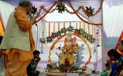 কলাপাড়ায় নানা আয়োজনের সরস্বতী পূজা ‍উদযাপন 