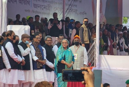 রাজশাহীর জনসভায় প্রধানমন্ত্রী

