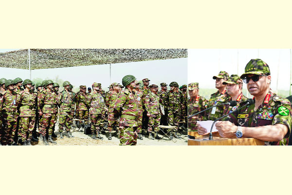 সেনাবাহিনী প্রধানের প্রশিক্ষণোত্তর অনুষ্ঠানে বক্তব্য প্রদান