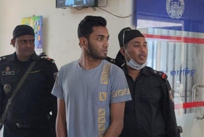 জেসি হত্যা মামলার প্রধান আসামিকে মুন্সিগঞ্জ থানায় হস্তান্তর