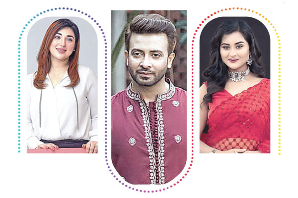 এবার শাকিবের মুখোমুখি অপু-বুবলী