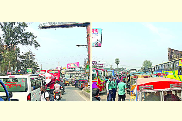 টার্মিনাল এলাকায় নিত্য যানজট