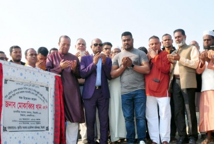 বিশ্বনাথে নবনির্মিত পাকা সড়কের উদ্বোধন