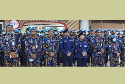 মালি শান্তিরক্ষা মিশনে যোগ দিতে ঢাকা ছাড়লেন ১৪০ পুলিশ সদস্য

