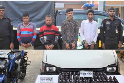 সিরাজগঞ্জে ফেনসিডিলসহ ৪ মাদক কারবারি আটক  