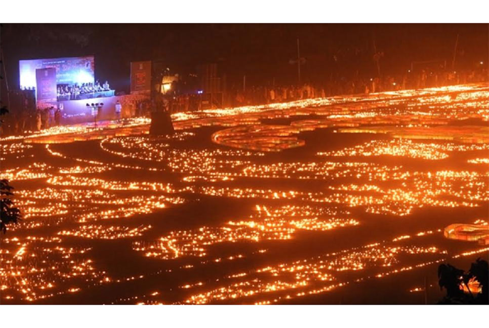 নড়াইলে লাখো প্রদীপ জ্বেলে ভাষা শহীদদের স্মরণ