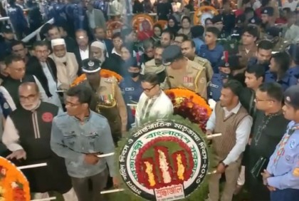 পিরোজপুরে ভাষাশহীদদের প্রতি সর্বস্তরের মানুষের শ্রদ্ধা