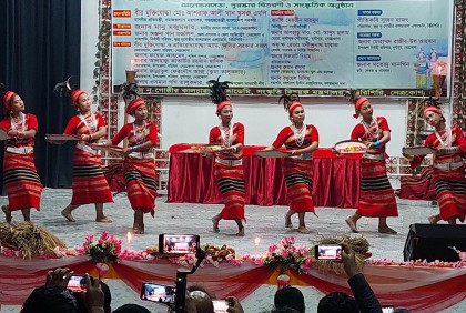 ওয়ানগালা উৎসবে মাতল নেত্রকোনা