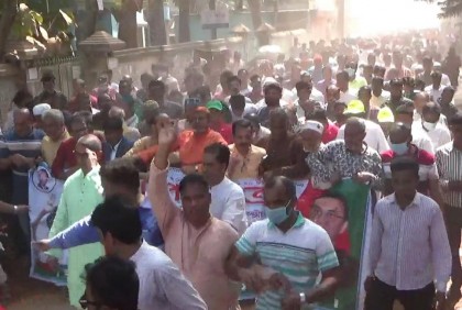 টাঙ্গাইলে বিএনপির পদযাত্রায় পুলিশি বাধার অভিযোগ