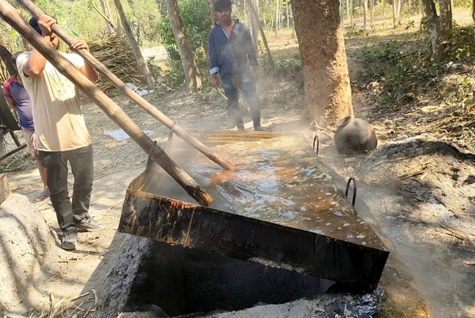 ভেজাল গুড়ে সয়লাব নওগাঁর হাট-বাজার