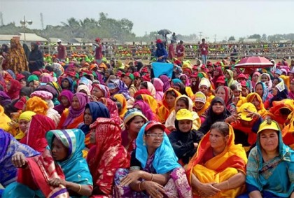কানায় কানায় পূর্ণ প্রধানমন্ত্রীর জনসভাস্থল