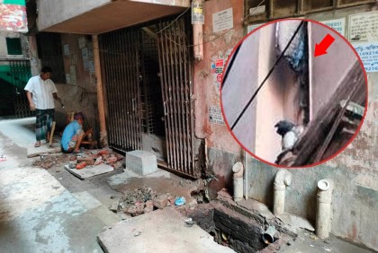 গ্যাস লাইনে লিকেজ; বাড়িতে আগুন, অল্পের জন্য বড় দুর্ঘটনা থেকে রক্ষা