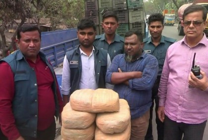 নাটোরে ২০ কেজি গাঁজাসহ এক মাদক ব্যবসায়ী গ্রেফতার