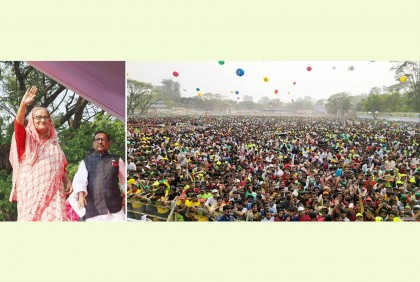 ময়মনসিংহে প্রধানমন্ত্রী, শতাধিক উন্নয়নকাজ উদ্বোধন