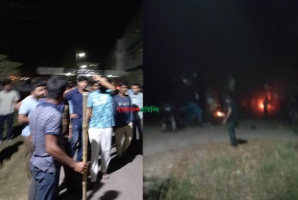 স্থানীয়দের সঙ্গে রাবি শিক্ষার্থীদের ধাওয়া-পাল্টা ধাওয়া, সংঘর্ষ

