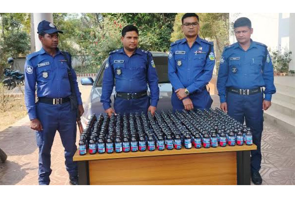 ঝিনাইগাতীতে ফেনসিডিল উদ্ধার