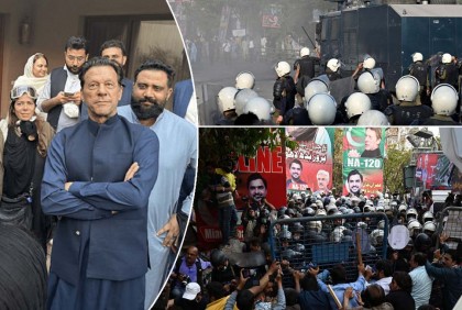 কর্মীদের বাধার মুখে ১৪ ঘণ্টায়ও ইমরানকে গ্রেফতার করতে পারেনি পুলিশ