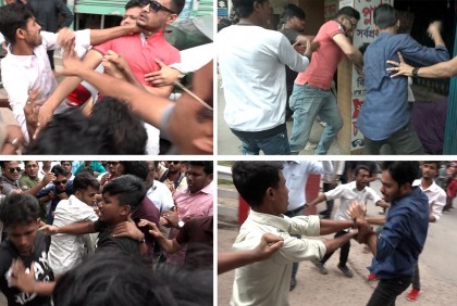 বিএনপির কর্মী সভায় নেতার বিরুদ্ধে শ্লোগান দেওয়ায় হামলা-মারধর