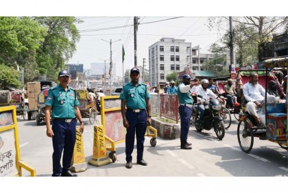 রংপুরে যানজট নিরসনে 
বিভিন্ন পয়েন্টে চেকপোস্ট