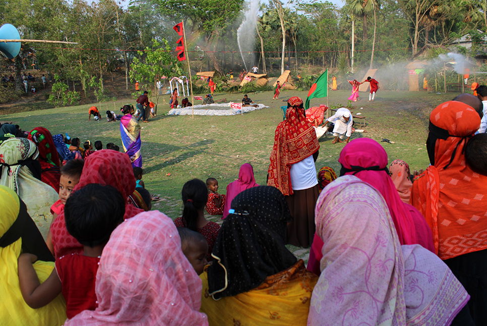 কলাপাড়ায় দুর্যোগ সচেতনতামূলক মাঠ মহড়া