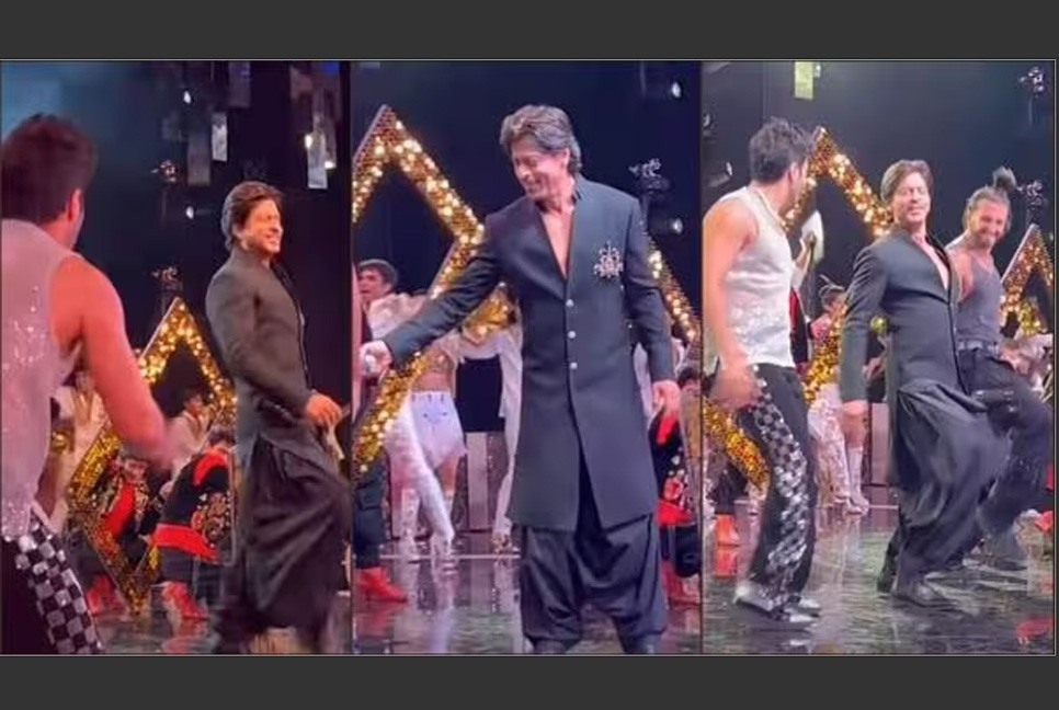 আম্বানিদের অনুষ্ঠানে ‘ঝুমে জো পাঠান’ গানে মঞ্চ মাতালেন শাহরুখ 

