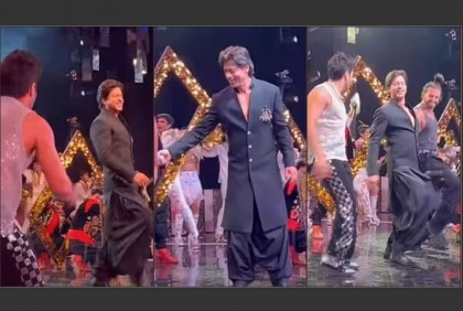 আম্বানিদের অনুষ্ঠানে ‘ঝুমে জো পাঠান’ গানে মঞ্চ মাতালেন শাহরুখ 

