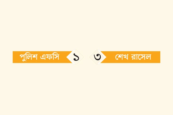 পুলিশকে হারিয়ে তিনে রাসেল