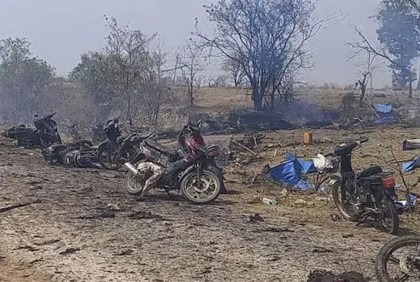 মিয়ানমারে বিমান হামলায় নিহত বেড়ে ১০০