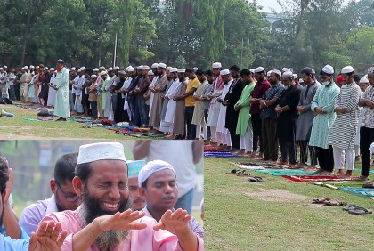 পাবনায় দাবদাহে অতিষ্ঠ জনজীবন, বৃষ্টি প্রার্থনায় নামাজ আদায়