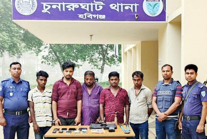 হবিগঞ্জে চুরির ঘটনায় গ্রেফতার ৫