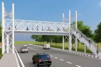 রাজশাহীতে দুইটি ফুটওভার ব্রিজ নির্মাণ কাজের উদ্বোধন