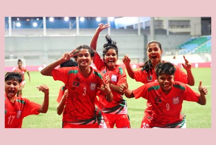 তুর্কমেনিস্তানকে ৬-০ গোলে উড়িয়ে দিল বাংলার মেয়েরা

