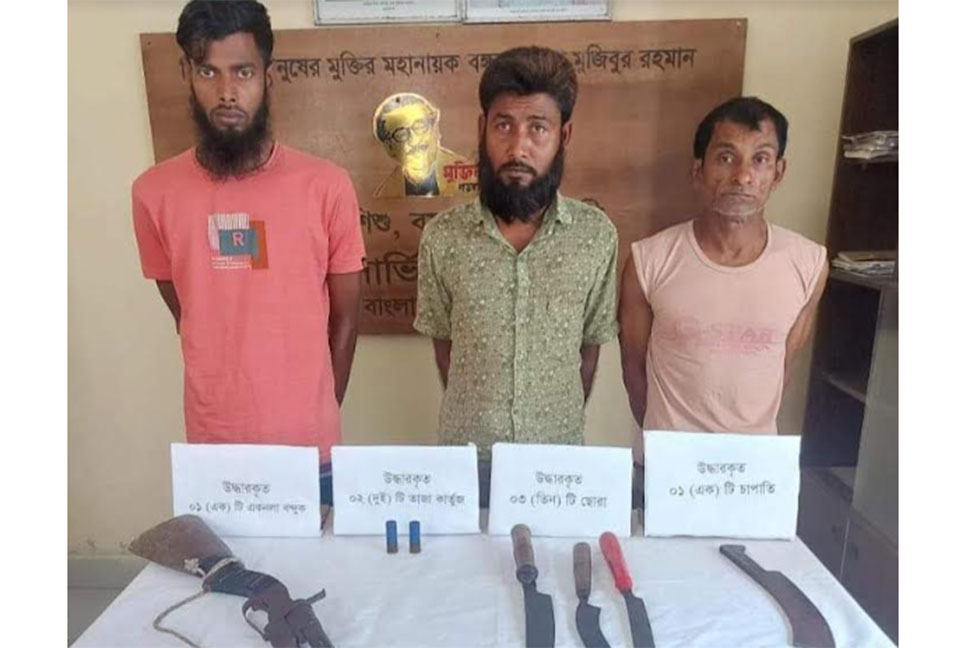 পাংশায় ডাকাতির প্রস্তুতিকালে গ্রেফতার ৩