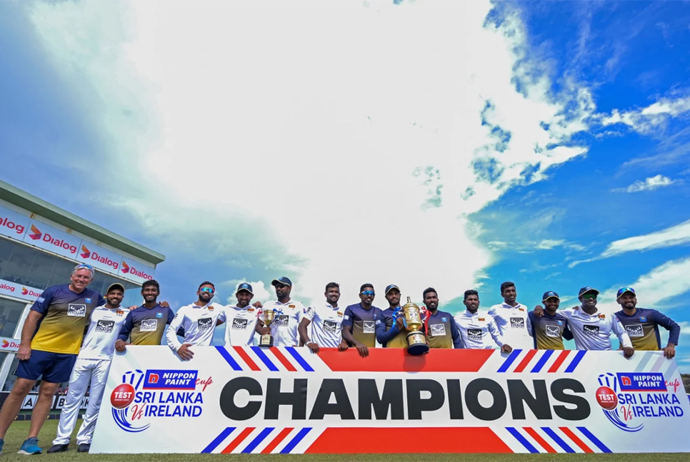 শততম টেস্ট জয়ে আয়ারল্যান্ডকে হোয়াইটওয়াশ করলো শ্রীলঙ্কা 

