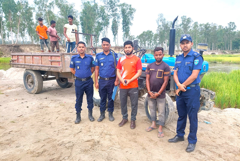 পঞ্চগড়ে অবৈধভাবে বালু উত্তোলনের দায়ে একজনের কারাদণ্ড