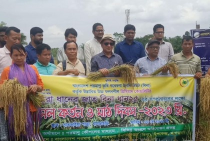 খাগড়াছড়িতে বিনা ধান ২৫ বিষয়ক  প্রশিক্ষণ ও  কৃষকদের নিয়ে মাঠ দিবস