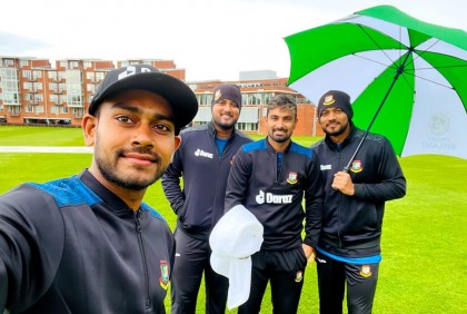 বৃষ্টির পেটে বাংলাদেশের একমাত্র প্রস্তুতি ম্যাচ