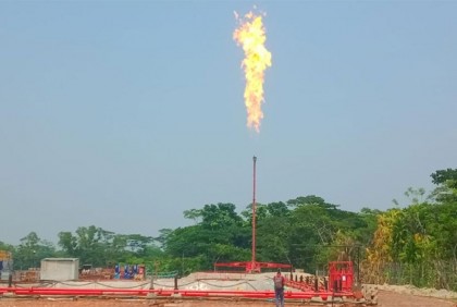 ইলিশা-১ কূপের দ্বিতীয় স্তরেও মিলেছে গ্যাস