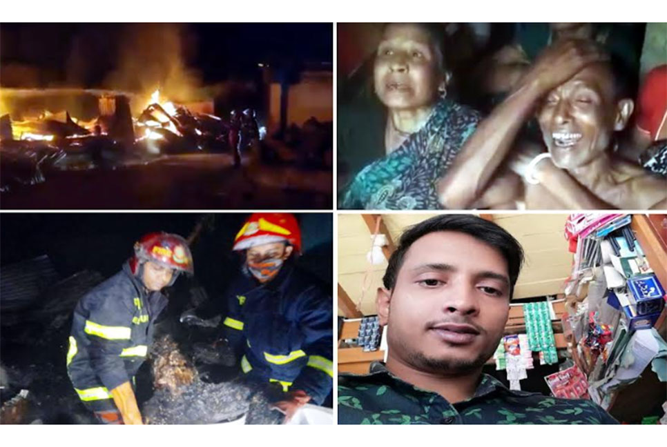 বরিশালে বন্ধ দোকানের বাইরে আটকে আগুনে পুড়িয়ে
ব্যবসায়ীকে হত্যার অভিযোগ
