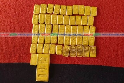 ৫২টি স্বর্ণের বারসহ বিএসএফ'র হাতে আটক দুই বাংলাদেশি

