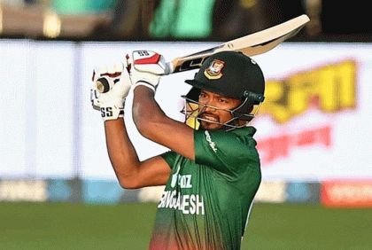 সিরিজ সেরা হয়ে আইসিসি র‍্যাঙ্কিংয়ে শান্তর উন্নতি