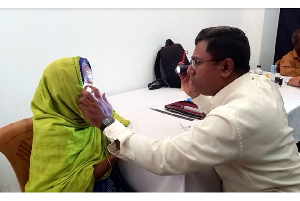 জেলা পুলিশের উদ্যোগে বিনামূল্যে চক্ষু ক্যাম্প